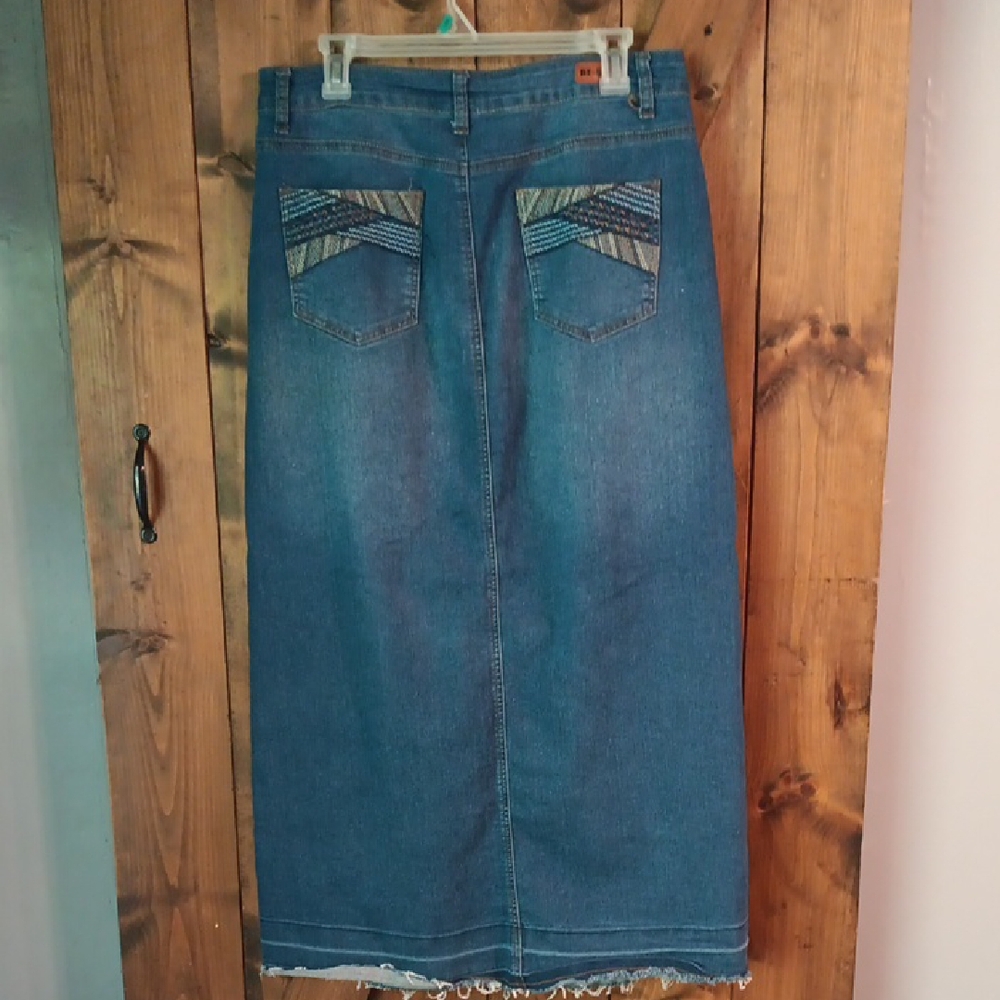 Denim Maxi Skirt - Picture 3 of 6